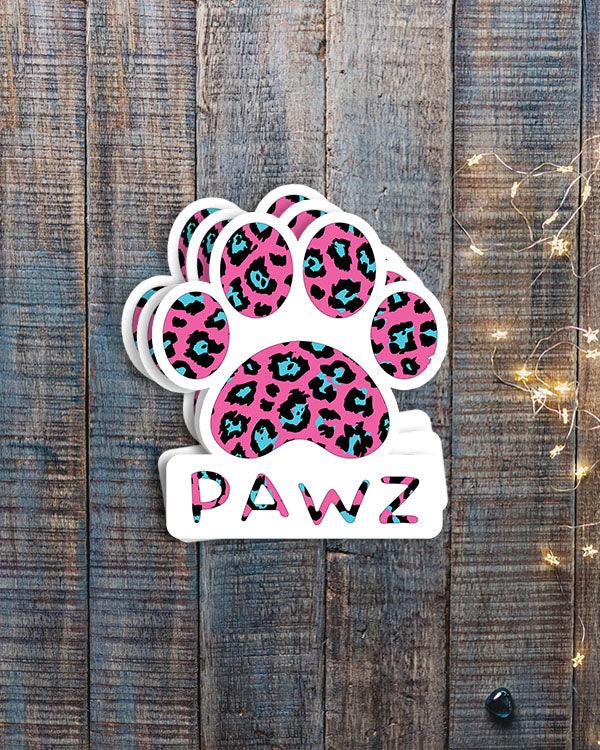 Pawz Pink Cheetah Vinyl Sticker - Pawz