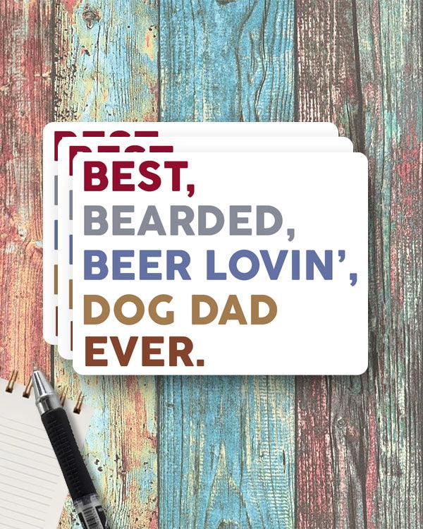 Pawz Bearded Dog Dad Vinyl Sticker - Pawz
