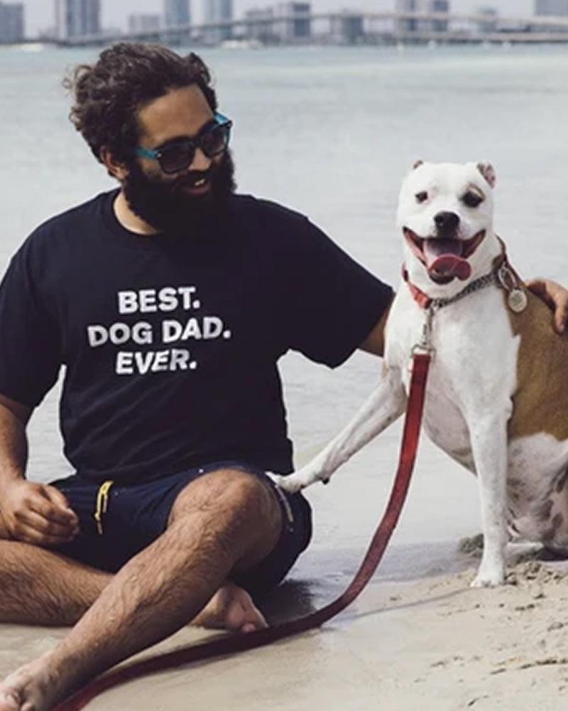 Pawz Men’s Best Dog Dad Ever Black Tee - Pawz